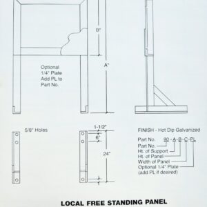 InstruMount Panel 90 A B C Free Standing Panel