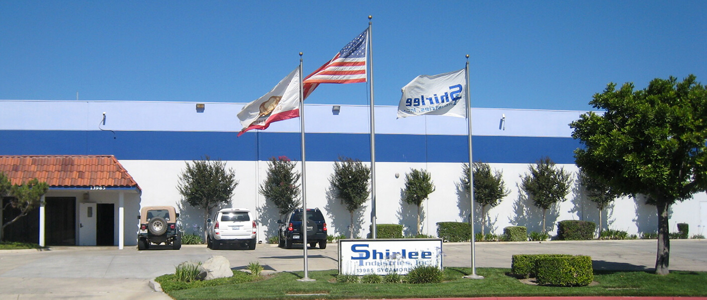 Shirlee Industries with flags